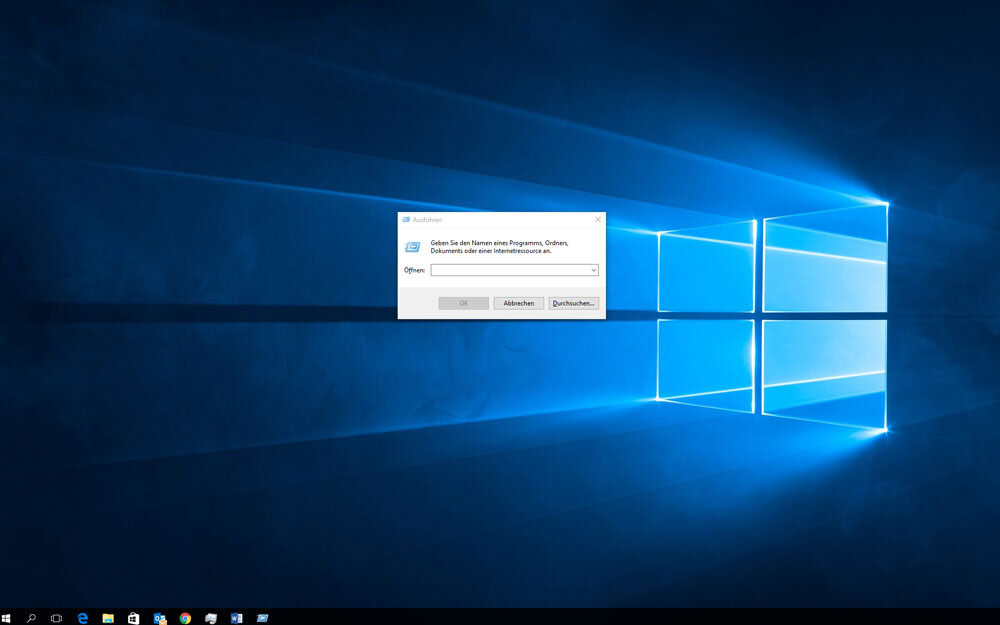 Mit ausführen Windows 10 schneller machen 